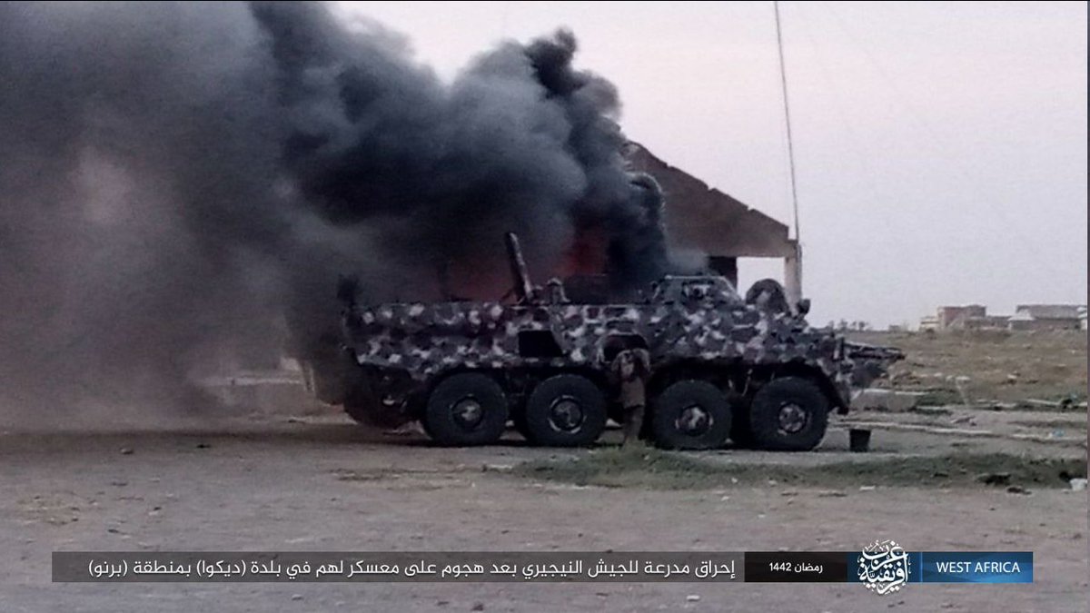 SaharaReporters's tweet photo. EXCLUSIVE: Boko Haram Releases Photos Of @HQNigerianArmy’s Gun Trucks, Police Van Stolen In Dikwa | Sahara Reporters 
The photographs showed that the Nigerian Army, despite claiming it repelled the attacks, lost three BTR Armoured Personnel...
READ MORE: https://t.co/7ZTYZAbxqe https://t.co/T7jYfDpEAm