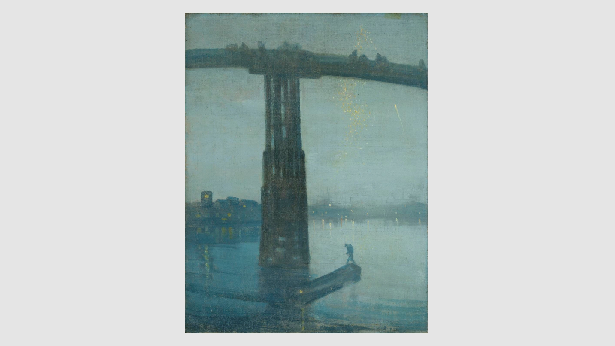 日本美術史たんbot ジェームズ マクニール ホイッスラー 14 1903 アメリカ ノクターン 青と金色 オールド バターシー ブリッジ Nocturne Blue And Gold Old Battersea Bridge 1872 75 油彩 キャンバス 68 51cm テート ブリテン蔵