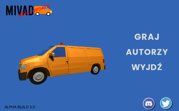 Stengon2's tweet photo. Prezentujemy nowy wygląd menu do MIVAD'a! 😁
(Tak, ten van się obraca)

#menu #Stengon #unity3d #uipath #IndieGameDev https://t.co/nmiPhWZ14J