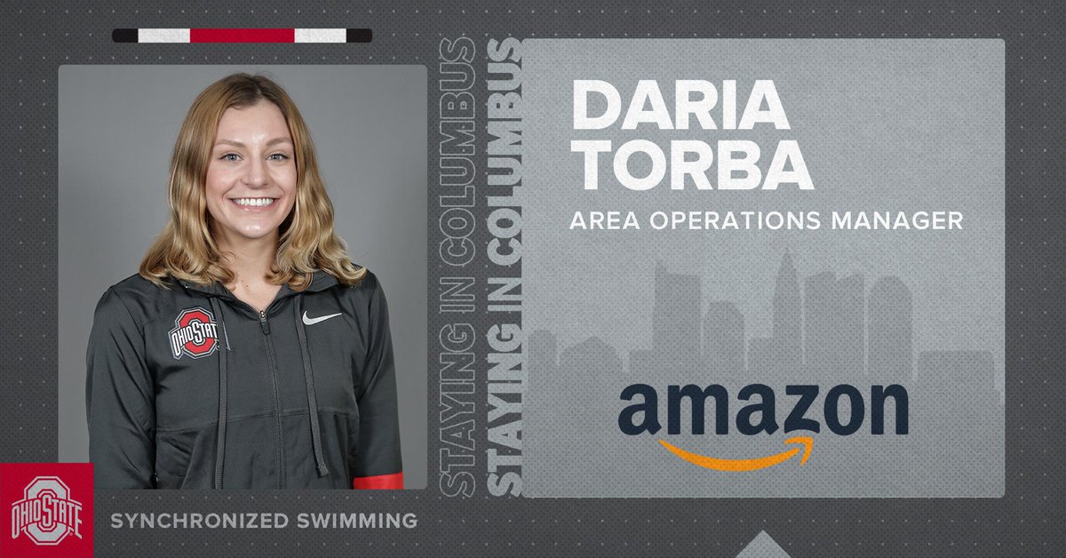 Help us to congratulate Daria Torba, a member of the @OSUsynchro team, who secured a role with Amazon after graduation!