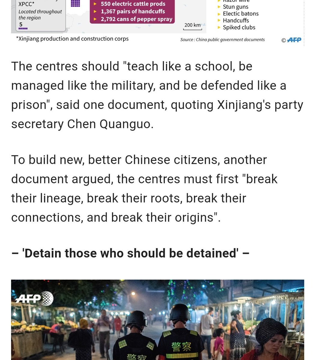 The "Break their lineages" statement to be originating from a Han official isn't even warrented by the soure Roberts cited in his book. So where did he get that from? https://www.afp.com/en/inside-chinas-internment-camps-tear-gas-tasers-and-textbooks