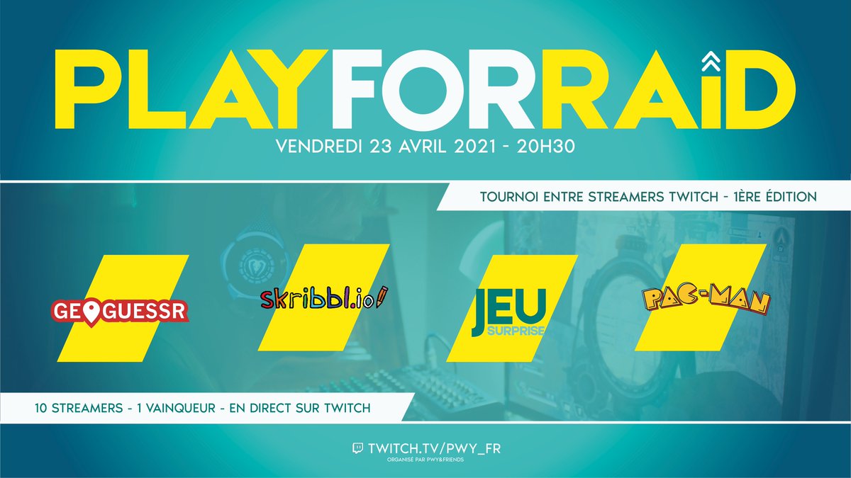 PLAYFORRAID, ca va se passer sur les streams #twitch de <a href="/yorii_fr/">Yorii_Sa</a> #fatt0t0 <a href="/FuraxMax2/">Furax Max</a> @GhulehZ <a href="/GyDlive/">GyD ⏚ 🦣🐈</a> @Hmv_Hypnos <a href="/LBmaverick/">LBmaverick</a> #liowhitetiger #lerouxenlive <a href="/x86_nab/">Nab</a> ... je me chargerais du multiplex ! Venez les voir s'affronter et remporter le raid final !