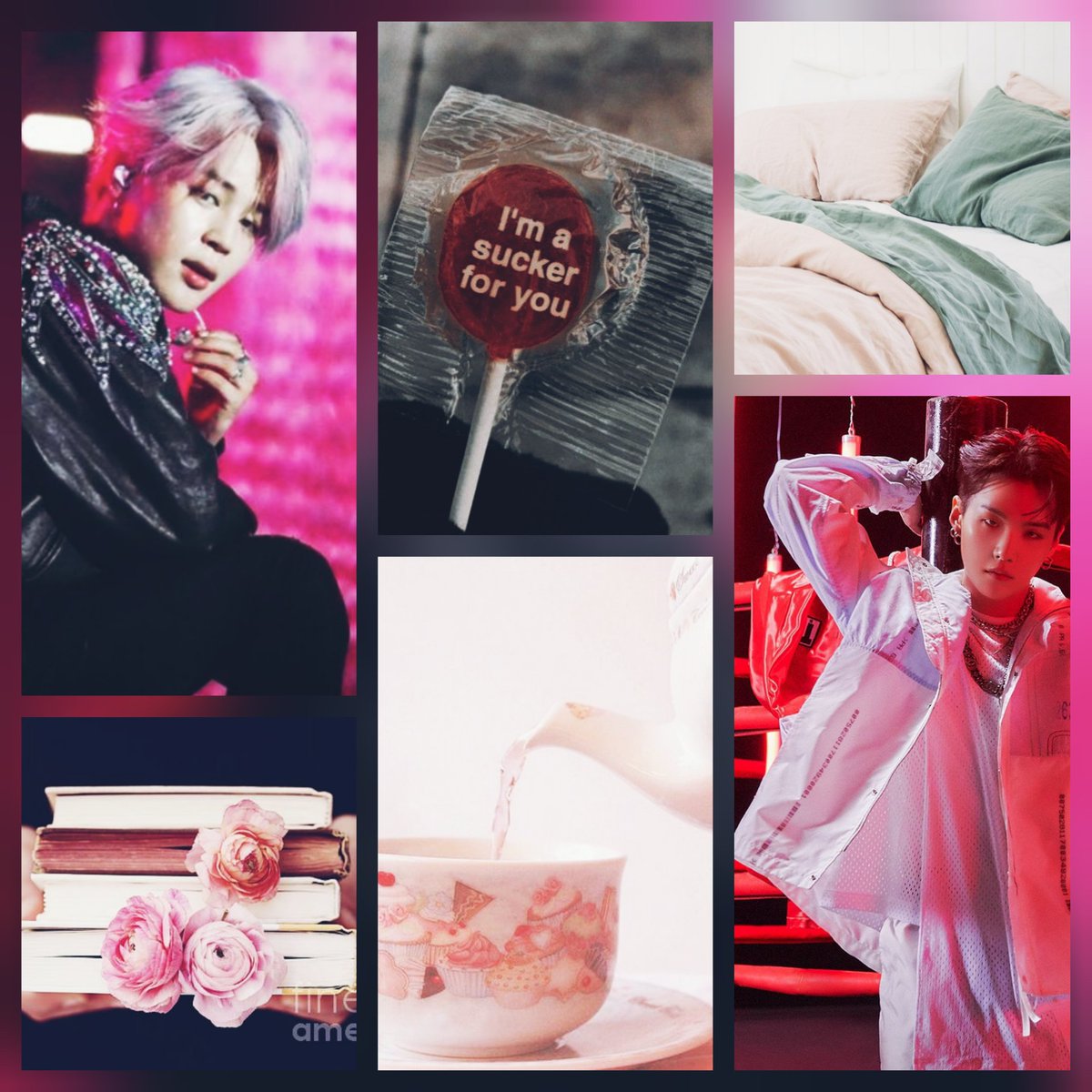 Chapter Five: Getting Closer“You look comfortable.” Yoongi said, sticking his tongue out to wetted his lips.“I am.” Jimin purred, wiggling his body in the sheets, grabbing them slightly. https://archiveofourown.org/works/20651840/chapters/50117969#workskin