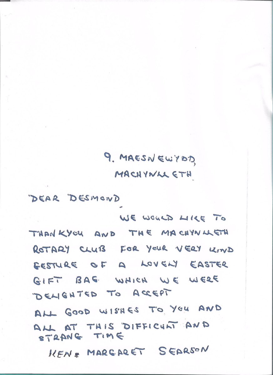 passport1180's tweet photo. Some of the Thank You letters from recipients of Powys hun Easter ๐๐ bags, supported by @TNLComFundWales and Machynlleth Rotary Club #rotaryworkingtogether https://t.co/UNd7p4csD0