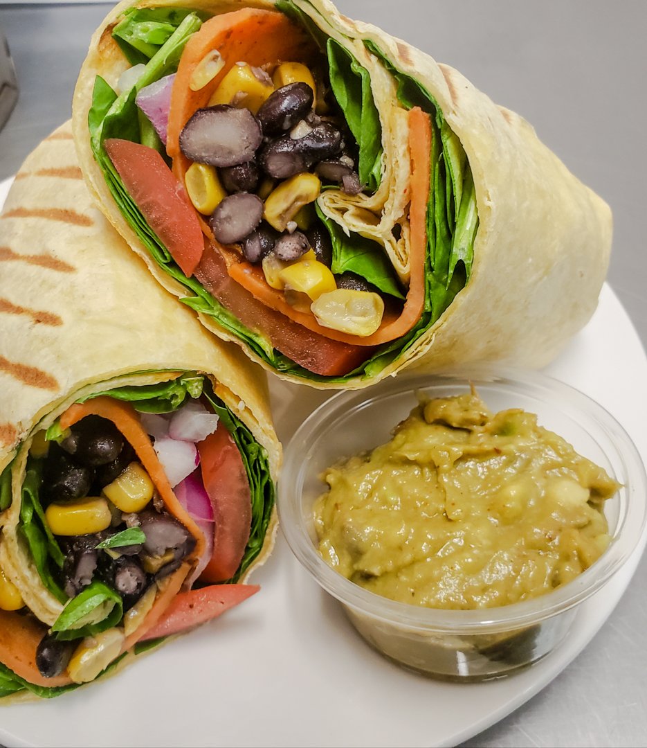 wraphappy1's tweet photo. Try today's veggie wrap : Southwest Veggie Wrap!

Grilled sweet potatoes, black bean &amp; corn salsa, spinach, tomatoes, red onions, and guacamole wrapped in a jalapeno cheddar wrap https://t.co/RD8Ly9ZjPE https://t.co/EjHIy5OVlL