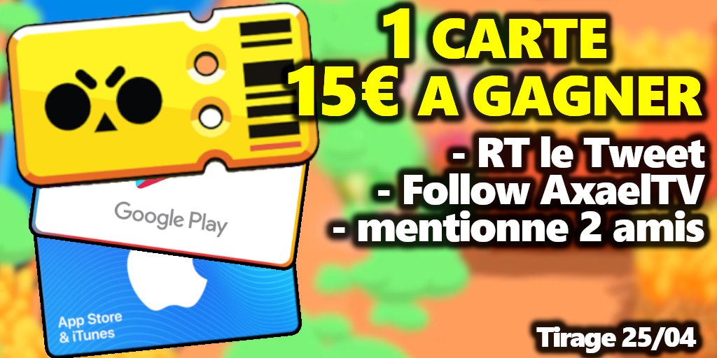 AxaelTV's tweet photo. Allez, un petit concours pour faire gagner une carte de 15€ si vous n'avez pas encore acheté le Brawl Pass, c'est l'occasion ou jamais !! Et si vous voulez voir tout ce qu'on peut trouver dans le pass, j'ai fais un opening complet ici : 
https://t.co/cQqgpd97Mz https://t.co/AK6vjdWLG9