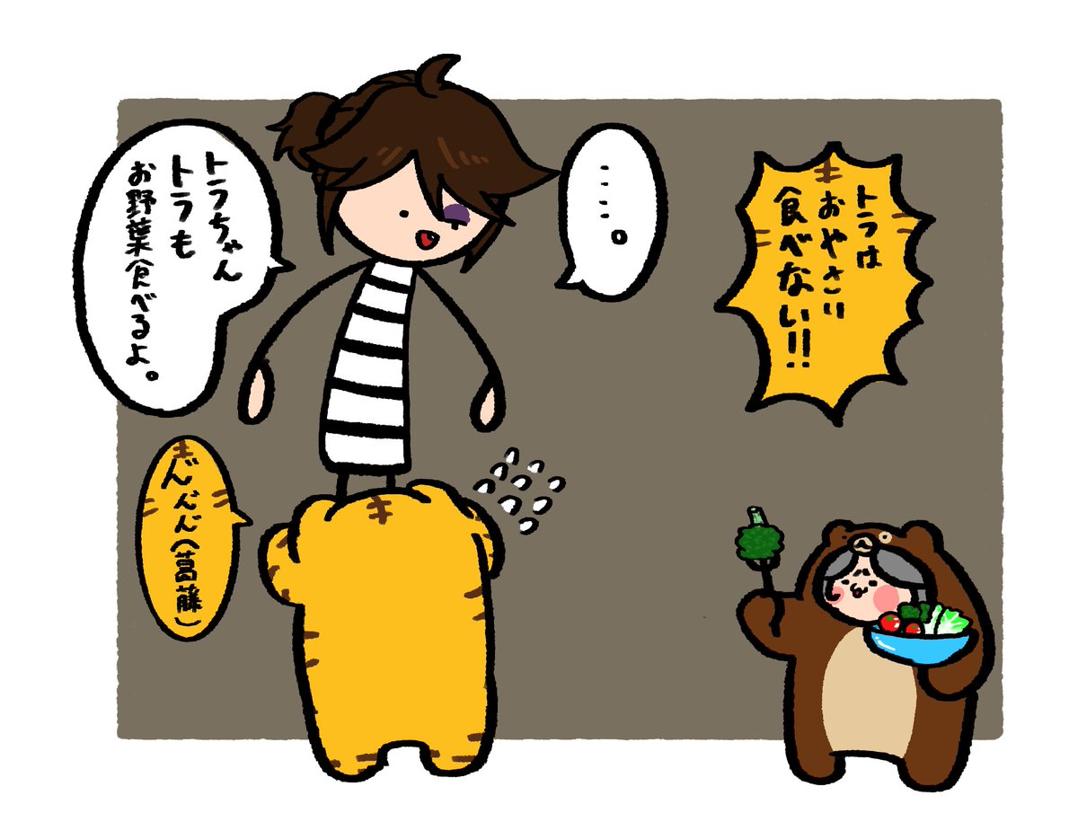 好き嫌いをなくすトラちゃん 