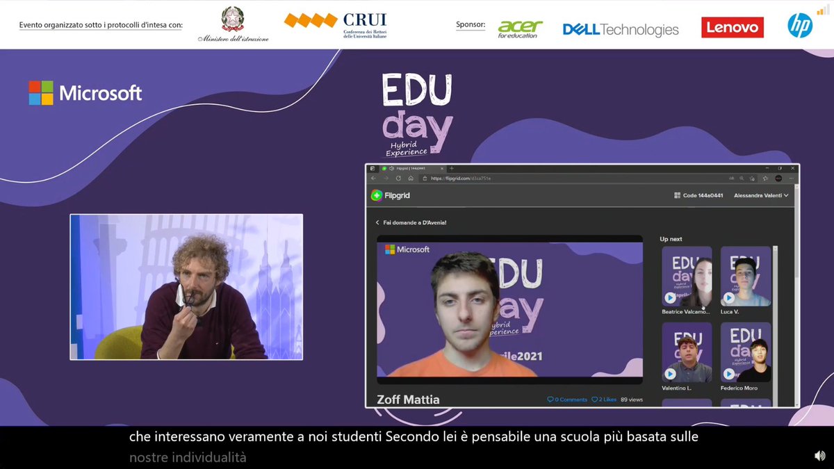 "I ragazzi sono la soluzione. In questo periodo storico parliamo continuamente di loro e parliamo poco con loro" <a href="/aledavenia/">Alessandro D'Avenia</a> , insegnante e scrittore, ha scelto di partire dalle domande degli studenti per raccontarci la sua esperienza nel corso di #EduDay21