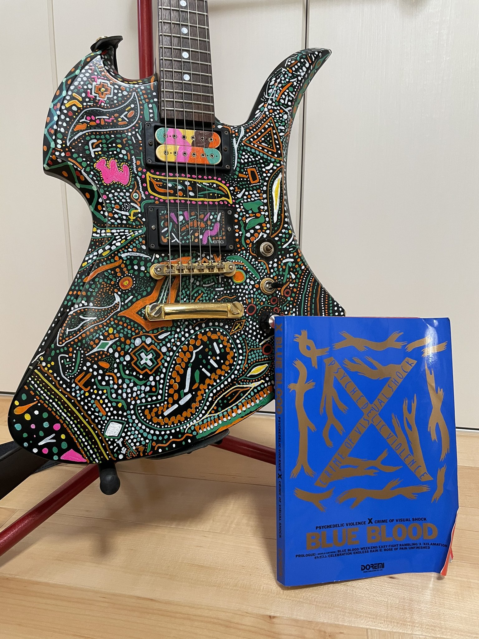 hide モッキンバード ギター アメーバ ツタンカーメン 一点物 XJAPAN