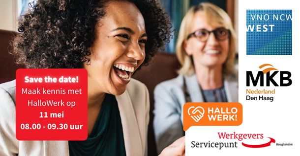 VNONCWDenHaag's tweet photo. Save the Date! Op dinsdag 11 mei organiseren @VNONCWWest, @MKB_DenHaag en @WSP_Haaglanden een digitale #ontbijtsessie om kennis te maken met #HalloWerk.
Kijkt u verder dan het traditionele cv? Meld u aan ⬇️via https://t.co/KmkChwzdMA
#wsphaaglanden #vnoncwwest #mkbdenhaag https://t.co/mci2AbxKgC