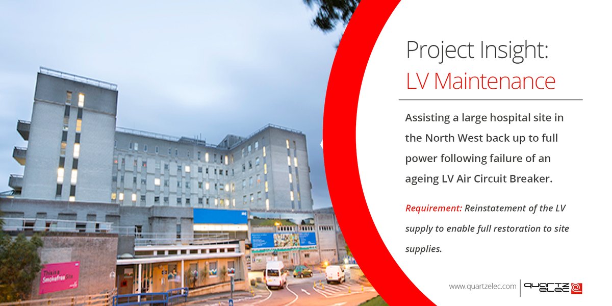 quartzelecltd's tweet photo. Quartzelec assists a large North West Hospital back up to full power following failure of an ageing LV Air Circuit Breaker which left power supply on-site at only 60%
Click on the link to read more
https://t.co/h89xCeKKeU
#LV #NHS #Maintenance #UnparalleledInEngineeringServices https://t.co/6JDHgfw4GW