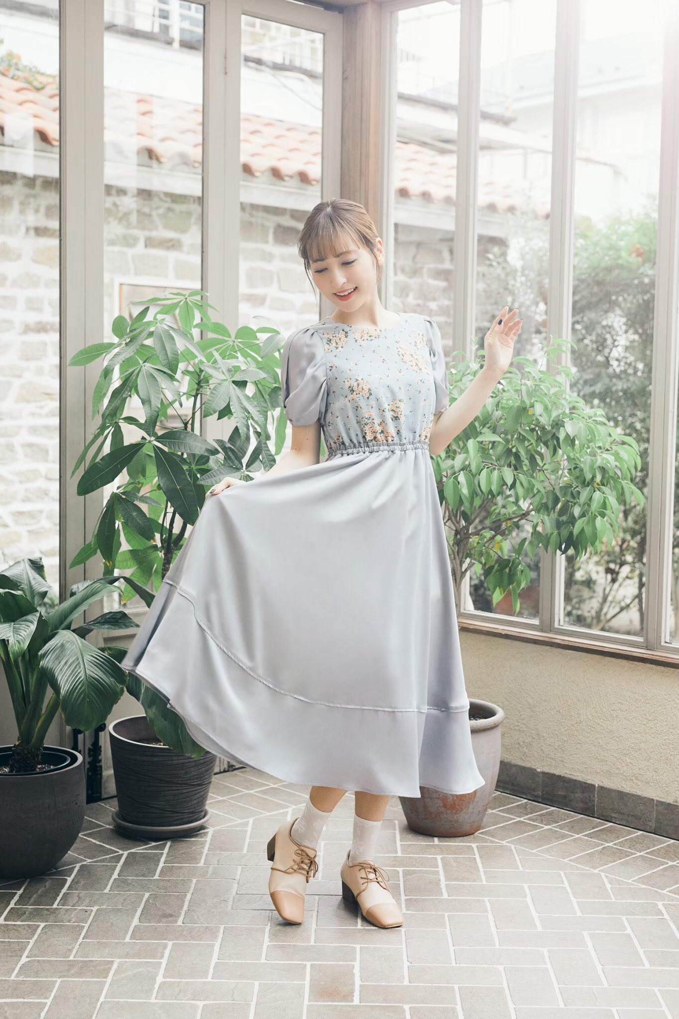 訳アリ】君を思い出す花柄ワンピースcanone Maison de FLEUR