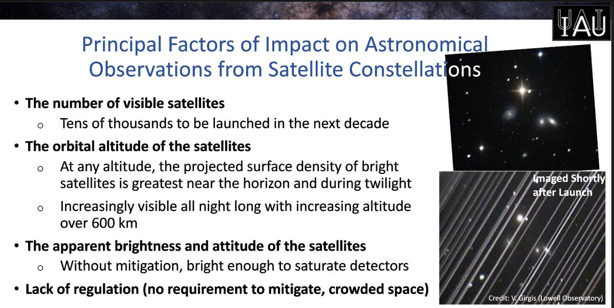 Some details of the concerns of the  #astronomy community on  #satelliteconstellations