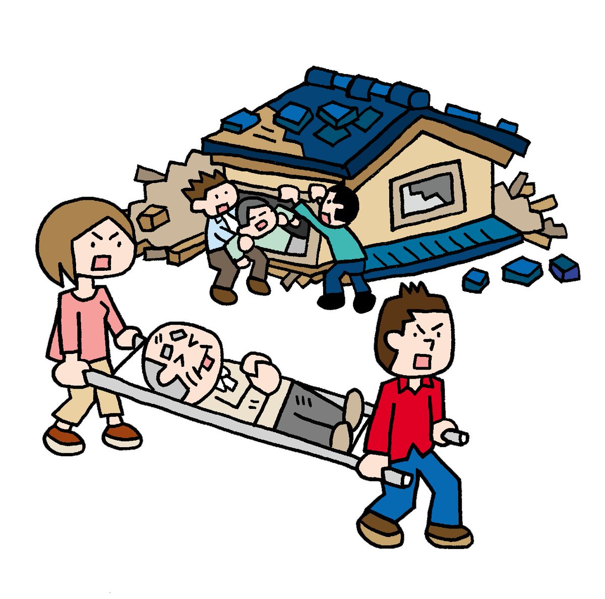 防災無料イラスト ありがとうございます ウチは家が傾いて出られなくなった時の脱出用ということで自宅の玄関付近においてあります