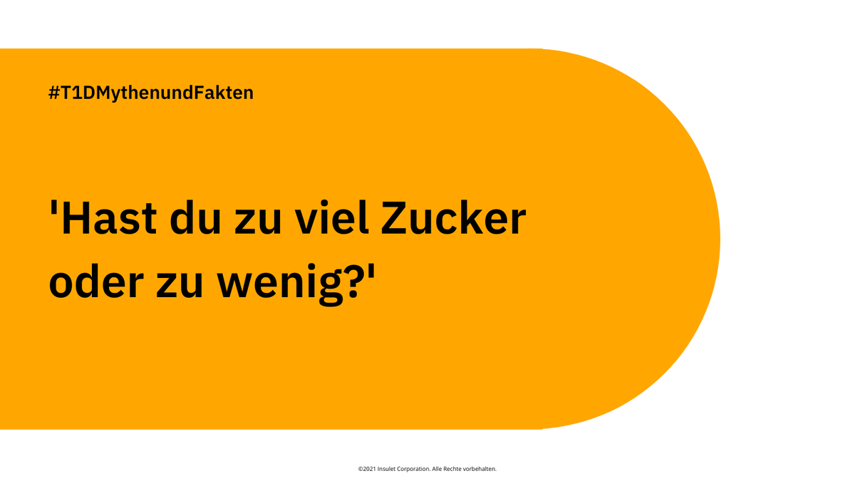 Viele unsere Podder™ wissen, dass oft fälschlicherweise geglaubt wird, dass Diabetes durch zu viel oder zu wenig Zucker verursacht wird.

Hast du das, oder etwas Ähnliches, auch schon einmal gehört?