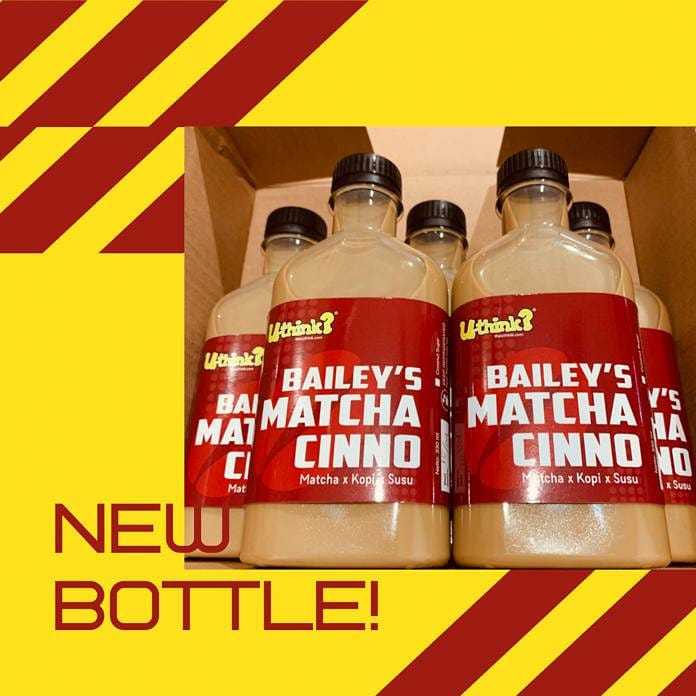 theuthink's tweet photo. Old bottle sold out! 
New bottle comes! 😍🤩 
#uthink #newbottle #urbanzendrinks #kopisusu #MatchaLatte #Matchacinno #Baileys #cocoa #artisandrinks #homebrew #nopreservative #noartificialflavors #noartificialsweeteners #noartificialcolors https://t.co/8nCKBVGgi7