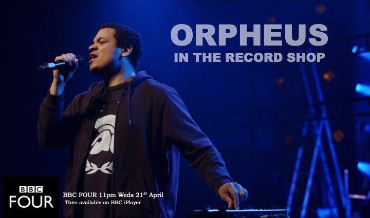 👊🏽 Tonight on telly 11pm on #BBCFOUR my theatre show #OrpheusInTheRecordShop in on! Followed by @BBCiPlayer Expect an epic story, beatboxing, drama, laughs & a classical ensemble! 🎤💥🎻🎶 Please spread the word! 🙏🏽Thanks to @LeedsPlayhouse @Opera_North