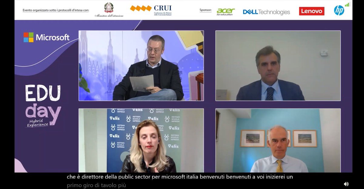 La #formazione continua è fondamentale per fronteggiare le sfide del mercato del lavoro. Come può la tecnologia aiutarci a superare lo #SkillGap e favorire il #LifelongLearning? Ne parliamo con Valeria Bonilauri, Salvatore Cuzzocrea e Stefano Stinchi. #EduDay #MicrosoftEDU