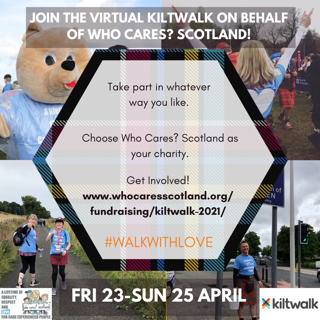 whocaresscot's tweet image. The Virtual @thekiltwalk weekend is only 2 days away!

We would love to have you #walkwith love for @whocaresscot.

You don’t need a kilt and you don’t need to go far, but get active and raise some money to help our charity. 

ow.ly/yP4C50DIxD5
