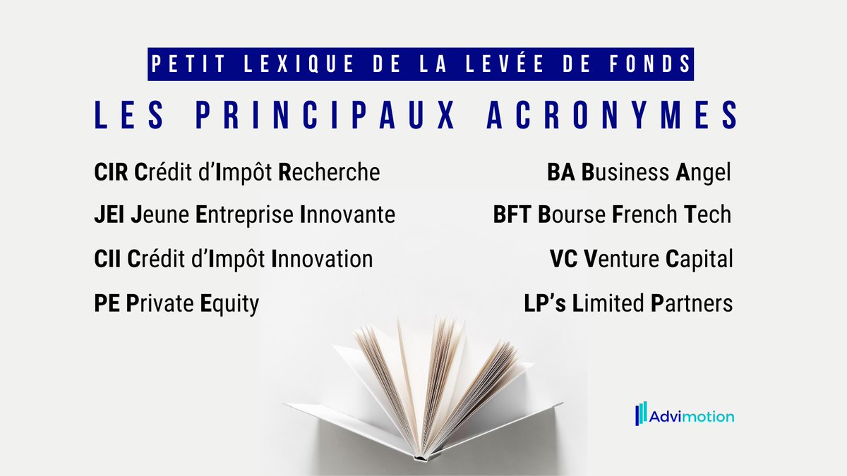 📑 LEXIQUE
Quelques clés pour décrypter le langage de la levée de fonds !
#startup #finance #entrepreneurs