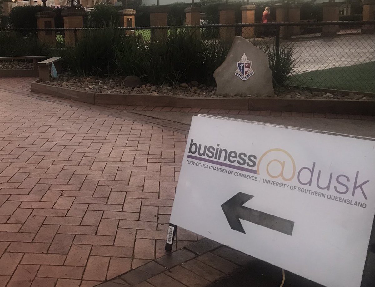 Solid roll up at the Toowoomba Anglican School Business@Dusk this evening! 
@twbchamber @usqedu @tas1911 #education #educationhub #coeducation