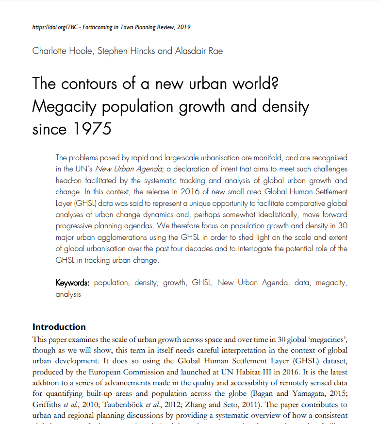 background: I have been using/playing with/analysing global city population data quite a bit over the years, most recently in an academic paper on the topic with  @CJHoole and  @stehincks open access version:  https://eprints.whiterose.ac.uk/149455/3/Contours%20Main%20Document_revised%20%281%29.pdf