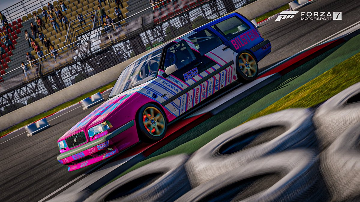 EVR_Senna822's tweet photo. On another note from all the BMW Collection shots I’ve been posting recently here’s my livery for @ETR__eSports Volvo 850R Cup #VGPUnite #TheCapturedCollective #Volvo #VirtualPhotography #Xbox #pinkisfaster https://t.co/C1bJsZ32J0