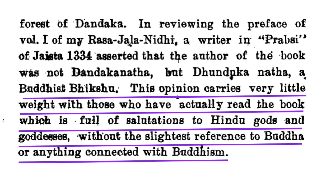 9/nBut as Bhudeb Mookerjee points out, the teacher’s name of Kalanatha corroborates the Ram-Rajiya. Rasendra-Chintamani can’t be a Buddhist work as the book is full of salutations to Hindu gods and goddesses, without any reference to Buddha or Buddhism.