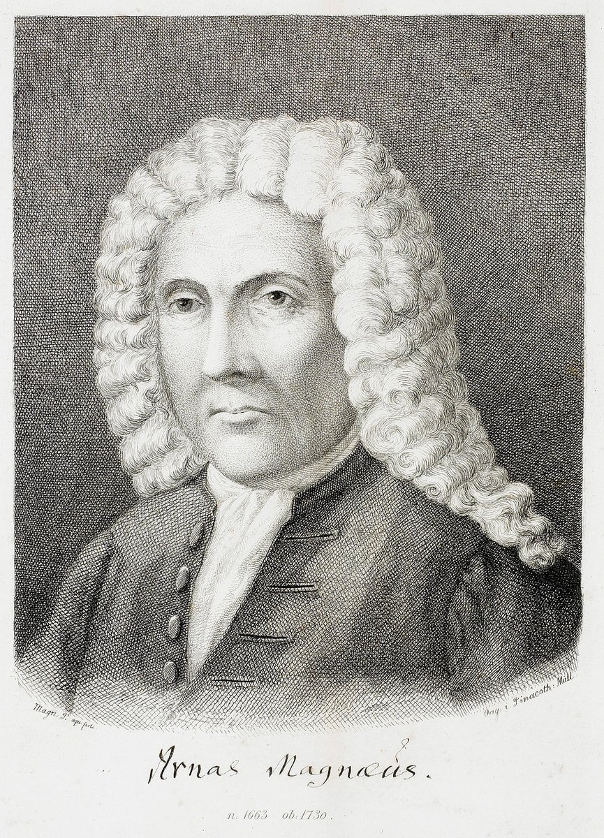 Árni Magnússon (1663-1730) was the most important figure here and his collection became the Arnamagnæan Collection at the University of Copenhagen.