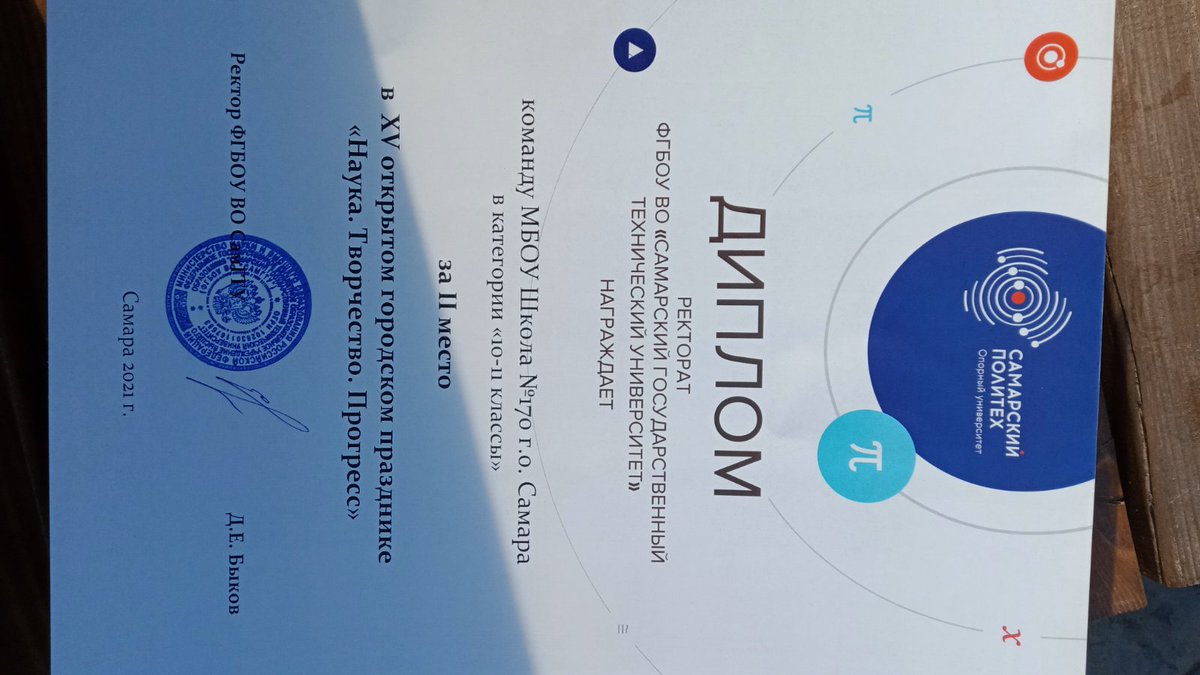 В течение апреля несколько сборных команд нашей школы принимали участие в городском конкурсе "Наука.Творчество.Прогресс". По результатам заочного и очного этапов (тестирование и защита презентаций) команда учашихся 10а класса (Аксенова Д., Акимов М.,  Банников А., Ходакова В.)