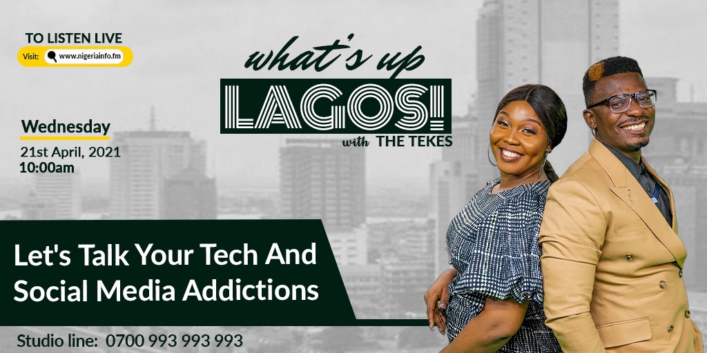 NigeriainfoFM's tweet photo. Today on #TechieTalk with @CollinsTeke and @andrea_teke, let's talk Social Media Addiction;
What apps are you addicted to? How can you break off?
📻 https://t.co/nFcg8F30OM
☎️ 0700993993993
☎️ 01 4657190 (Female Only)
📩 08095975805 https://t.co/aj9XBFB4ZC