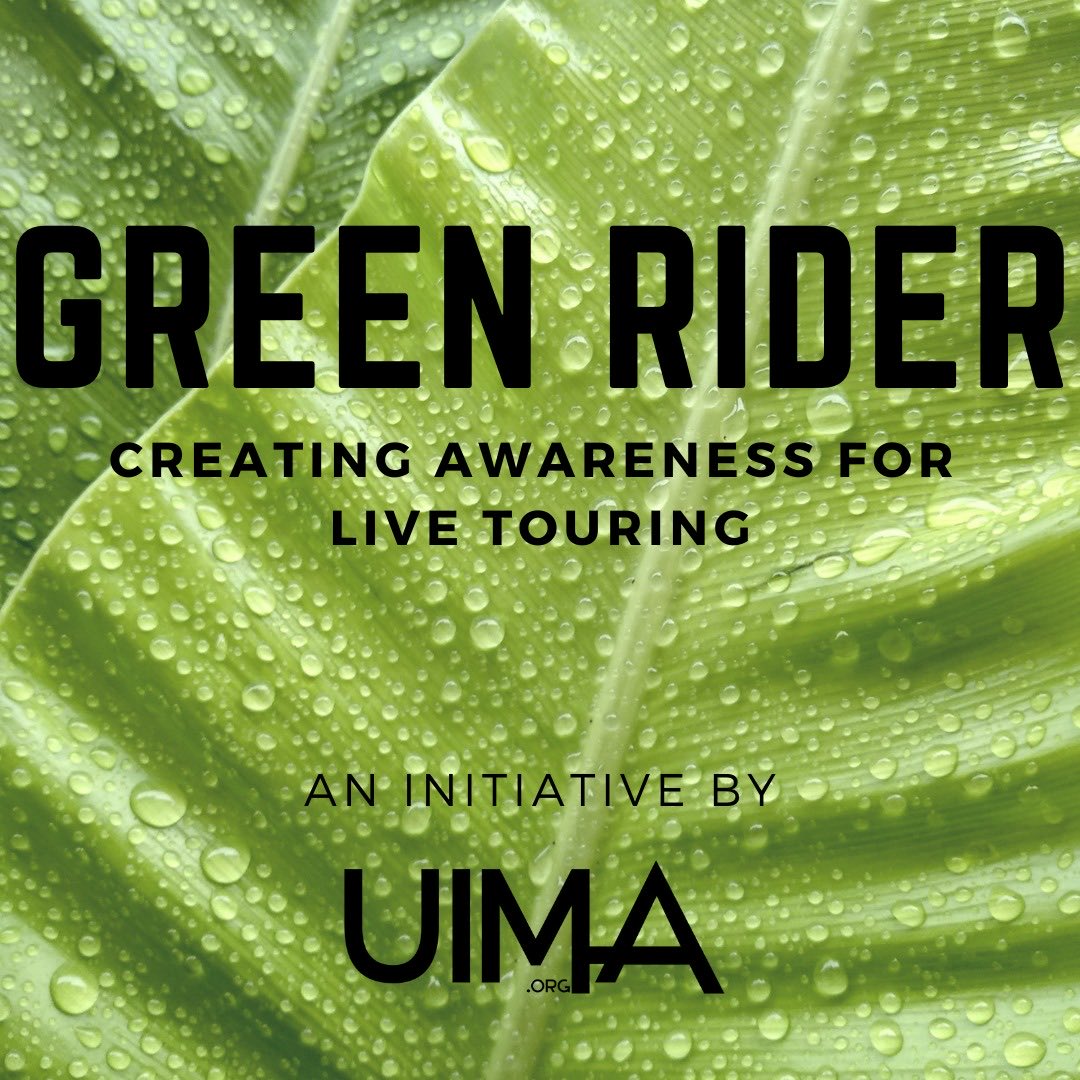 agents2020's tweet image. Today we published the green rider:
uima.org/green-touring

The Green Rider stimulates more eco-friendly initiatives in the music industry. We diligently stand for a more sustainable future, where we all work together to decrease our ecological footprint.
