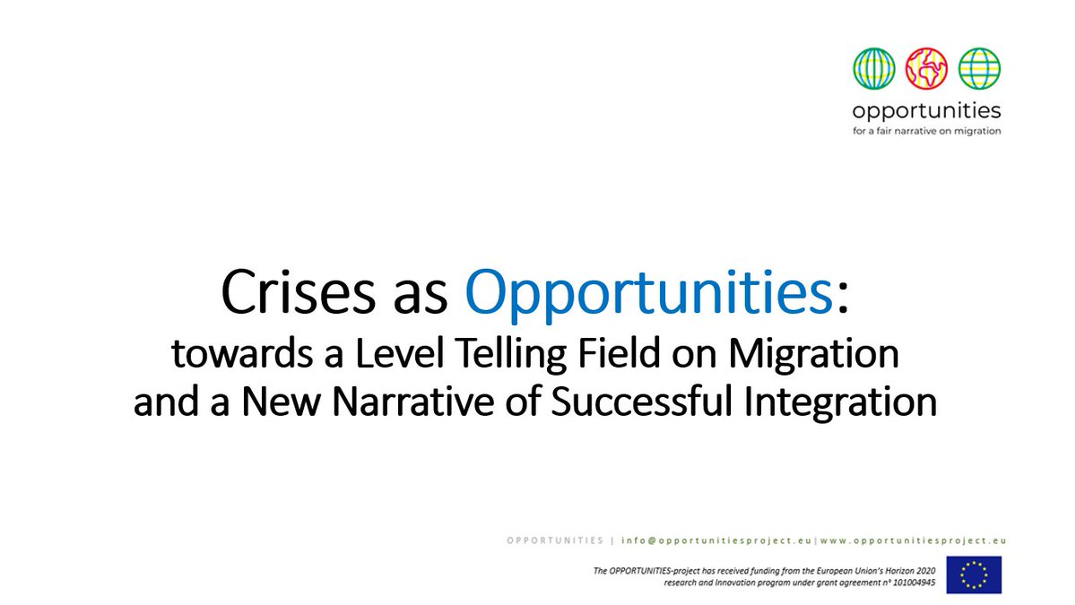  #BRIDGES is not alone! We have  #SisterProjects also focusing on  #migration narratives from different perspectives. Now, Roy Sommer presenting the Crises as  #OPPORTUNITIES project & Matteo Al KalaK introducing  #ITHACA: Interconnecting Histories and Archives for Migrant Agency.