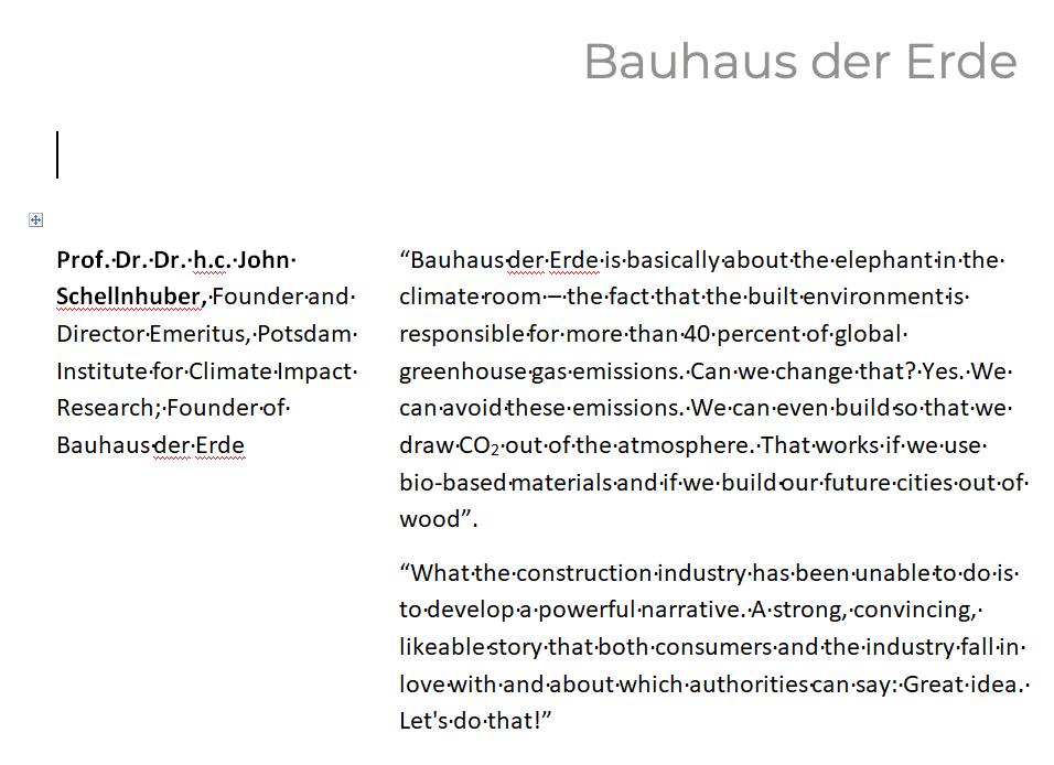 Quotes from the Bauhaus der Erde Launch Event #builtenvironment, #ClimateCrisis, #urbanplanning #NewEuropeanBauhaus