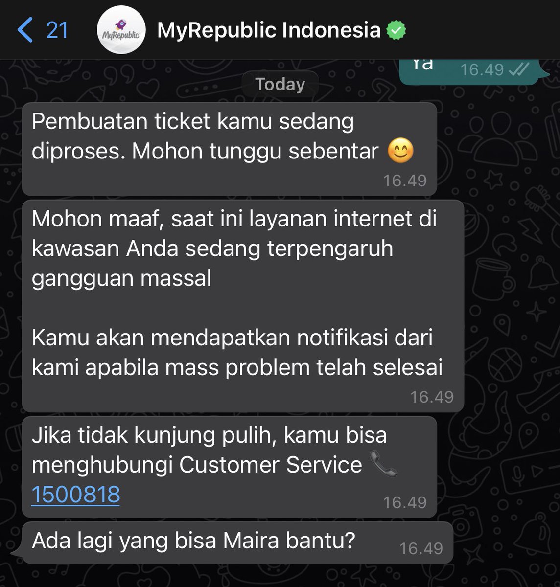 MRamdhan's tweet photo. @MyRepublicID ini gangguan massal sampe kapan ya????? 😑 https://t.co/nsRnOTa5fP