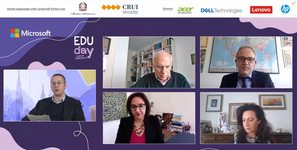 L’integrazione fra fisico e digitale apre nuove opportunità e rende necessarie nuove #metodologie. È tempo di adattare il modo di insegnare e fare apprendimento: ne parliamo con Giovanni Biondi, Licia Cianfriglia, <a href="/TommasoDiNoia/">Tommaso Di Noia</a> e Donatella Solda <a href="/dskutz/">Donatella Solda</a>. #EduDay21