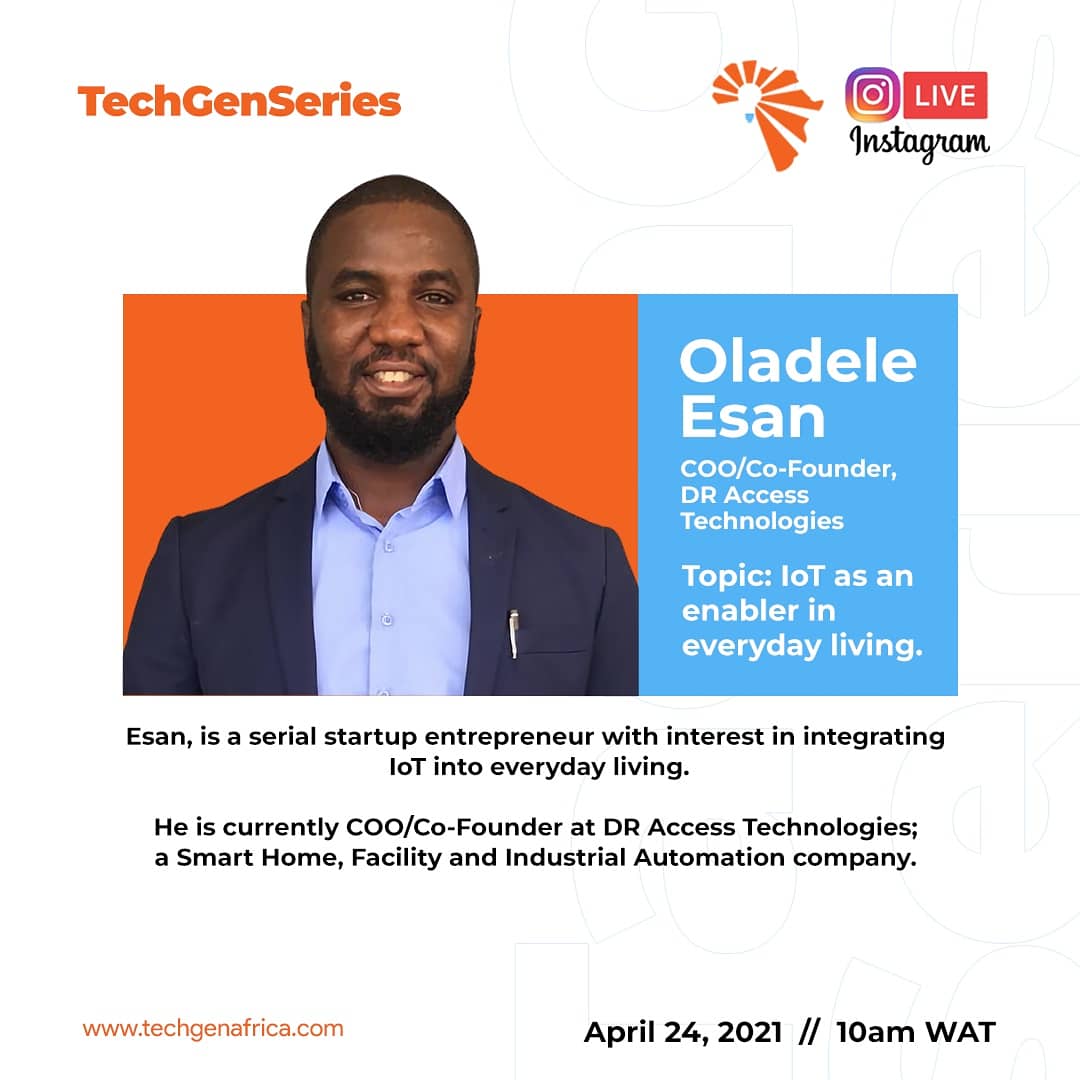 techgenafrica1's tweet image. In this edition of TechGen Series, we&apos;ll take you through one of these emerging technologies; the &apos;Internet of things&apos; and how they interfere with everyday living. 

Join us this Saturday, April 24, 2021 at 10am WAT, as we discuss this intriguing topic.

#education #techgen