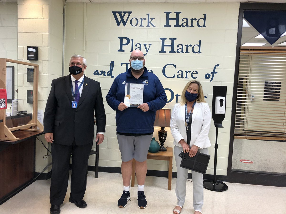 Adrienne Blanton (@lcbirdprincipal) on Twitter photo Congratulations Greg Aiken for being recognized for a Game Changer award by Dr. Daugherty and Mrs Bailey! Well deserved!!! <a href="/bird_athletics/">L. C. Bird Athletics</a> #oneccps Congratulations Greg Aiken for being recognized for a Game Changer award by Dr. Daugherty and Mrs Bailey! Well deserved!!! <a href="/bird_athletics/">L. C. Bird Athletics</a> #oneccps