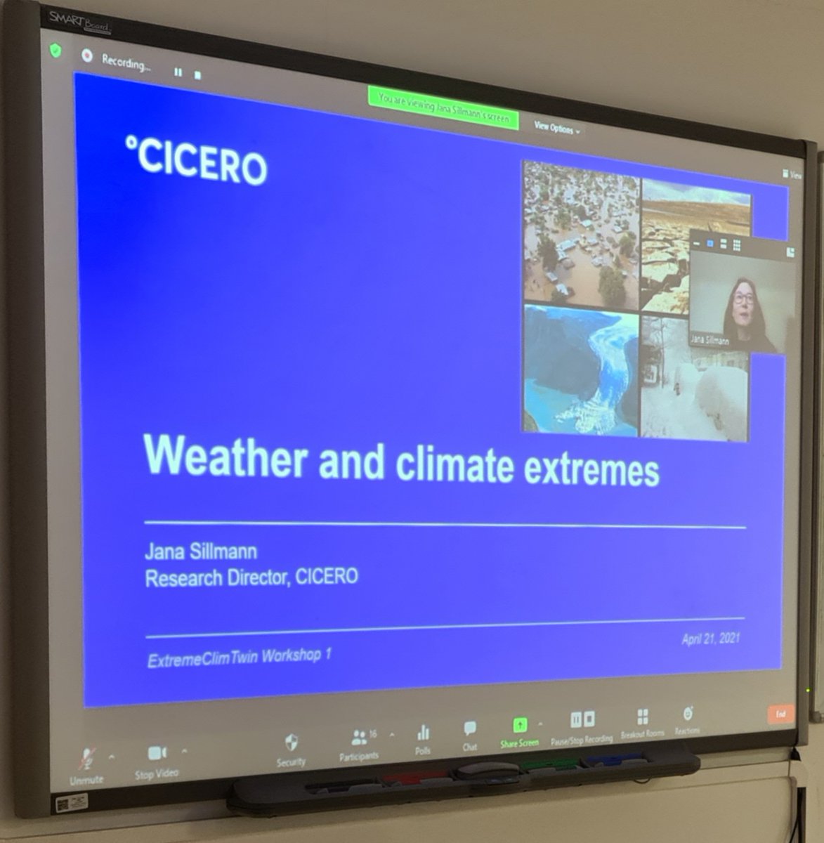 EXtremeClimTwin's tweet image. The EXtremeClimTwin consortia is continuing with the Workshop on climate data analysis for climate extremes. The next up is our dear colleague dr Jana Sillmann (Research Director at CICERO, Norway). 😊😊😊😎😎😎 #extremeclimtwin #h2020 #unspmf #cicero #climatechange #science