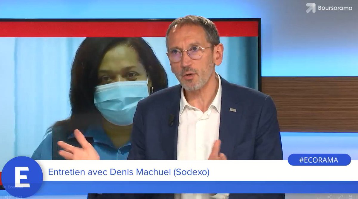 "Nous retrouverons et dépasserons notre chiffre d'affaires d'avant-crise" <a href="/DenisMachuel/">Denis Machuel</a> (Directeur Général de <a href="/SodexoGroup/">Sodexo</a>) #Ecorama