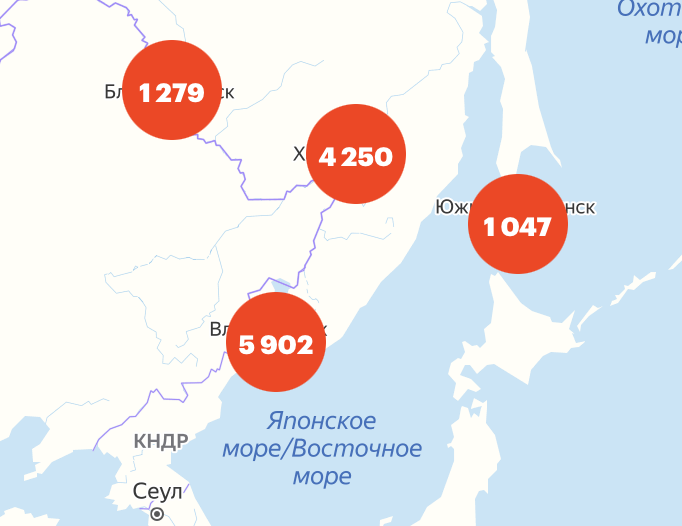 Владивосток. Вместо обещанных  5 900 человек на акцию за Навального вышло, по оценке местных СМИ, не более 300 участников.