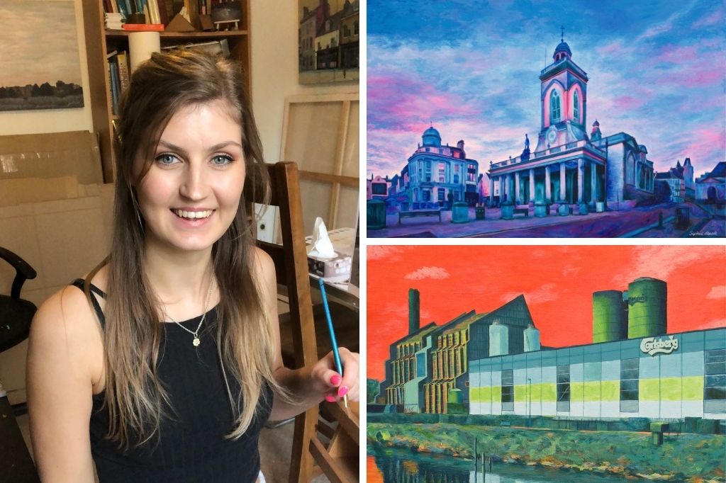 Love, love, love these #Northampton paintings from graduate <a href="/SophieSladeArt/">Sophie Slade Art</a> 
Find out how we helped her get her new business off the ground.
Story: bit.ly/3gt2Lso