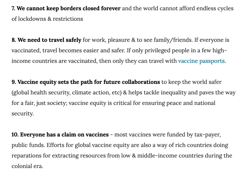 "At this rate, it might take many years for low- & middle-income countries to reach a high level of vaccine coverage. Without widespread vaccination, many more people will die & the world simply cannot end this global crisis."  https://naturemicrobiologycommunity.nature.com/posts/10-reasons-why-everyone-should-advocate-for-covid-19-vaccine-equity  #PeoplesVaccine