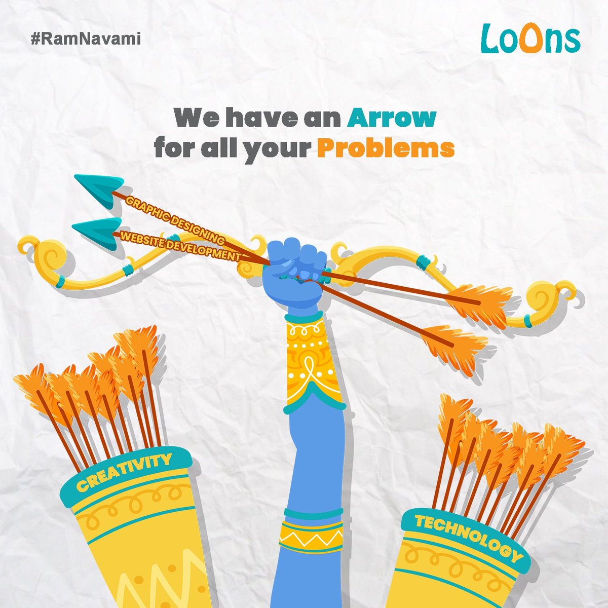 loonsindia's tweet photo. A team of archers with the finest bow and sharp arrows to shoot all your creative and technology blocks.

House of Loons wishes you all a very Happy Ram Navami.

#loons #RamNavami https://t.co/WU3U4bGavx
