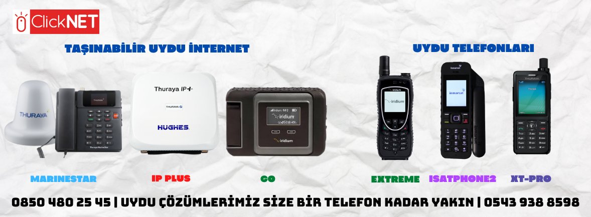 Uydu Çözümlerimiz Size Bir Telefon Kadar Yakın.
#uyduinternet #vsat #uydutelefon #uydutelefonu #marinestar #ippus #iridiumgo #iridiumextreme #isatphone2 #thurayaxtpro