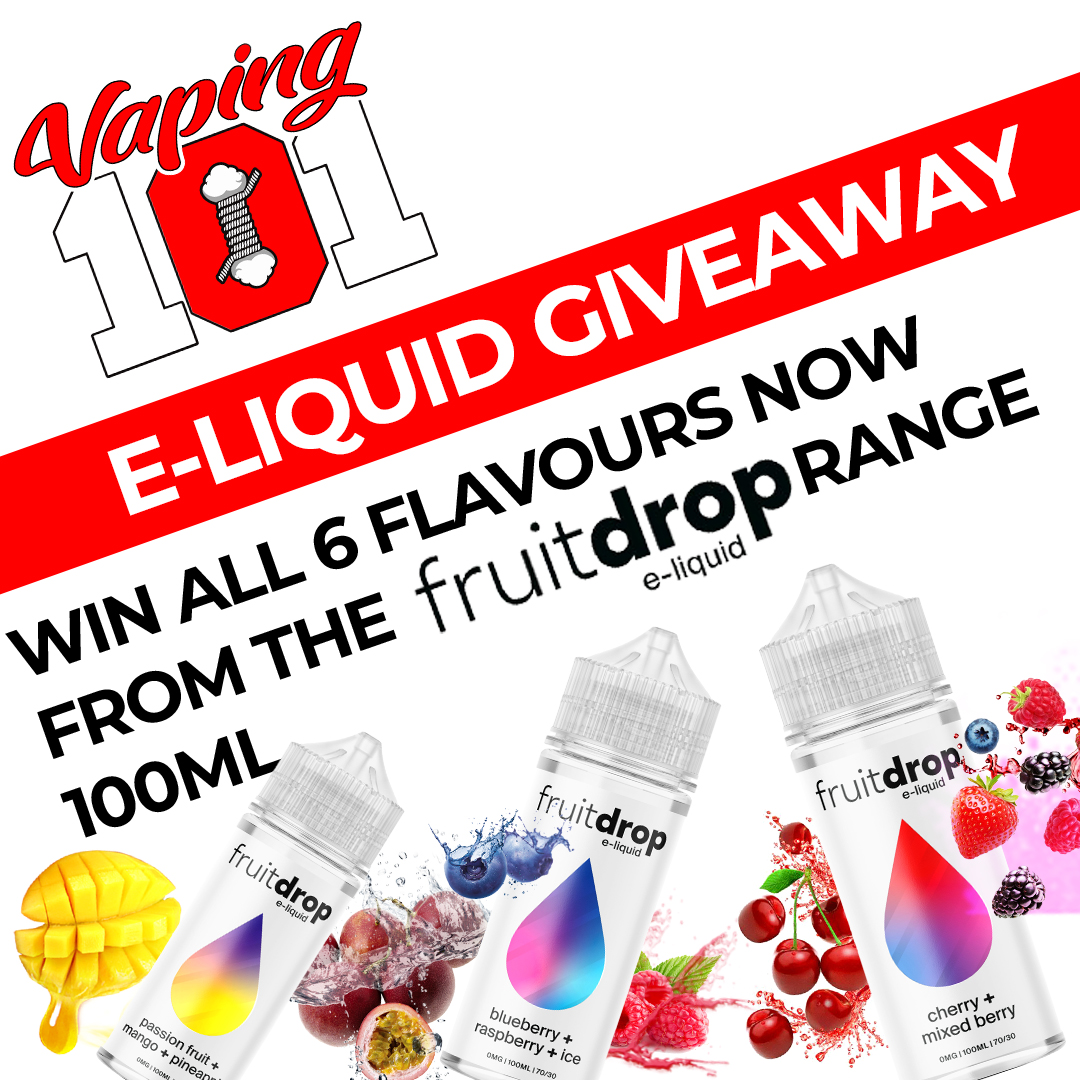 UKVaping101's tweet image. 🍇🍓🍒 ✨ G I V E A W A Y ! !  ✨ 🍒 🍓 🍇
WIN ALL 6 FLAVOURS from The #FruitDrop #ELiquid 100ml range! #Vaping101 #VapeFam #VpeLyf
loom.ly/VsJSm-0
