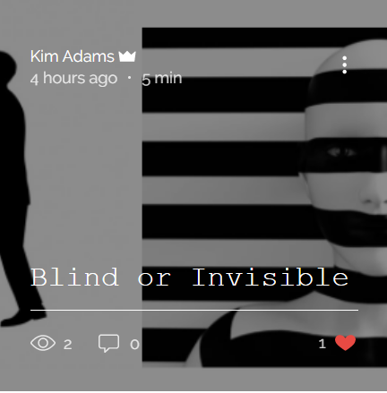thewritingcrypt's tweet photo. https://t.co/CZUdFiDg8Y

Blog title - Blind or Invisible

#blog #blogger #blogging #bloggerlife #blogpost https://t.co/1aqq2mOSd3