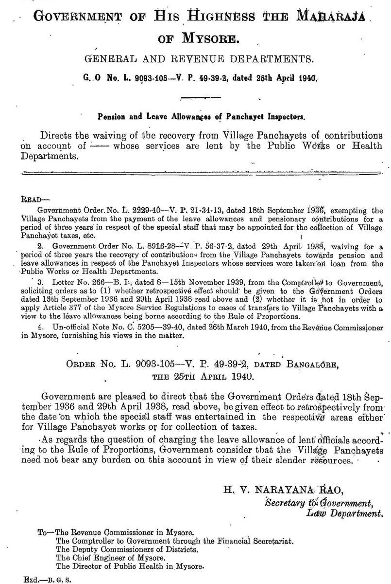 state_archives's tweet photo. Pension and Leave Allowances of Panchayet  Inspectors -1940
ಪಂಚಾಯಿತಿ ಪರಿವೀಕ್ಷಕರ ನಿವೃತ್ತಿ ವೇತನ ಮತ್ತು ರಜೆ ಭತ್ಯೆ ಮಂಜೂರಾತಿ ಬಗ್ಗೆ -1940
#Karnataka #Archives #Contribution #Health #Collection #Regulation #Matter #Retrospectively #Entertained #Proportion #Burden #Charging #Revenue #Bear https://t.co/xBB6TbNes4