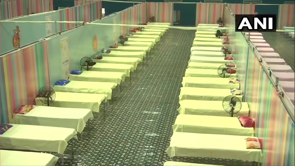 ANI's tweet photo. Assam Government converts Guwahati's Sarusajai Stadium into a COVID19 isolation facility. At least 1000 people can be quarantined at the facility. https://t.co/sc2uk3IL1I