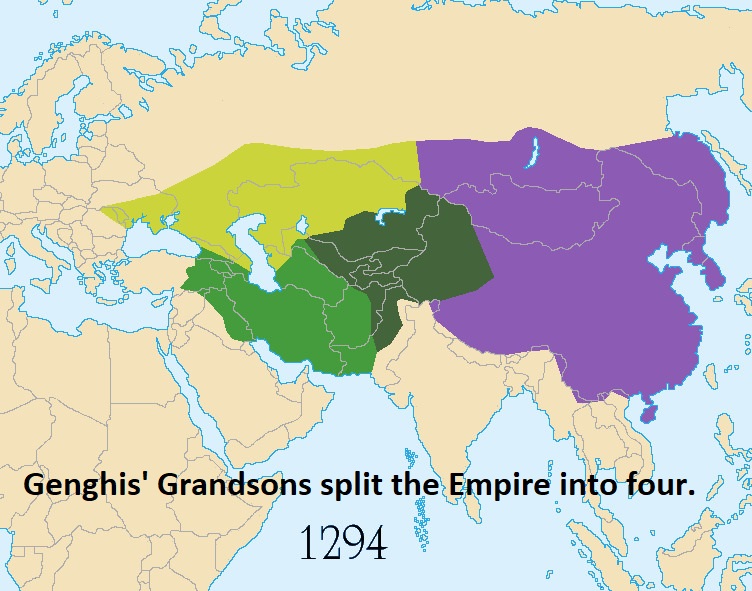 Genghis& #39;s grandsons, however, broke away from the bundle to become their own arrow. Fulfilling the last part of Genghis& #39; speech to his sons:"...But if you fall away from each other your enemy can break you like frail arrows, one at a time."